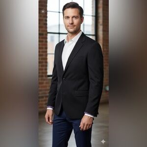 Ted Baker London Endurance Jarrow 100% Wool black Blazer jacket size 44L